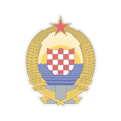 Coat of Arms of the Socialist Republic of Croatia - STICKER Vinyl Kiss-Cut Decal