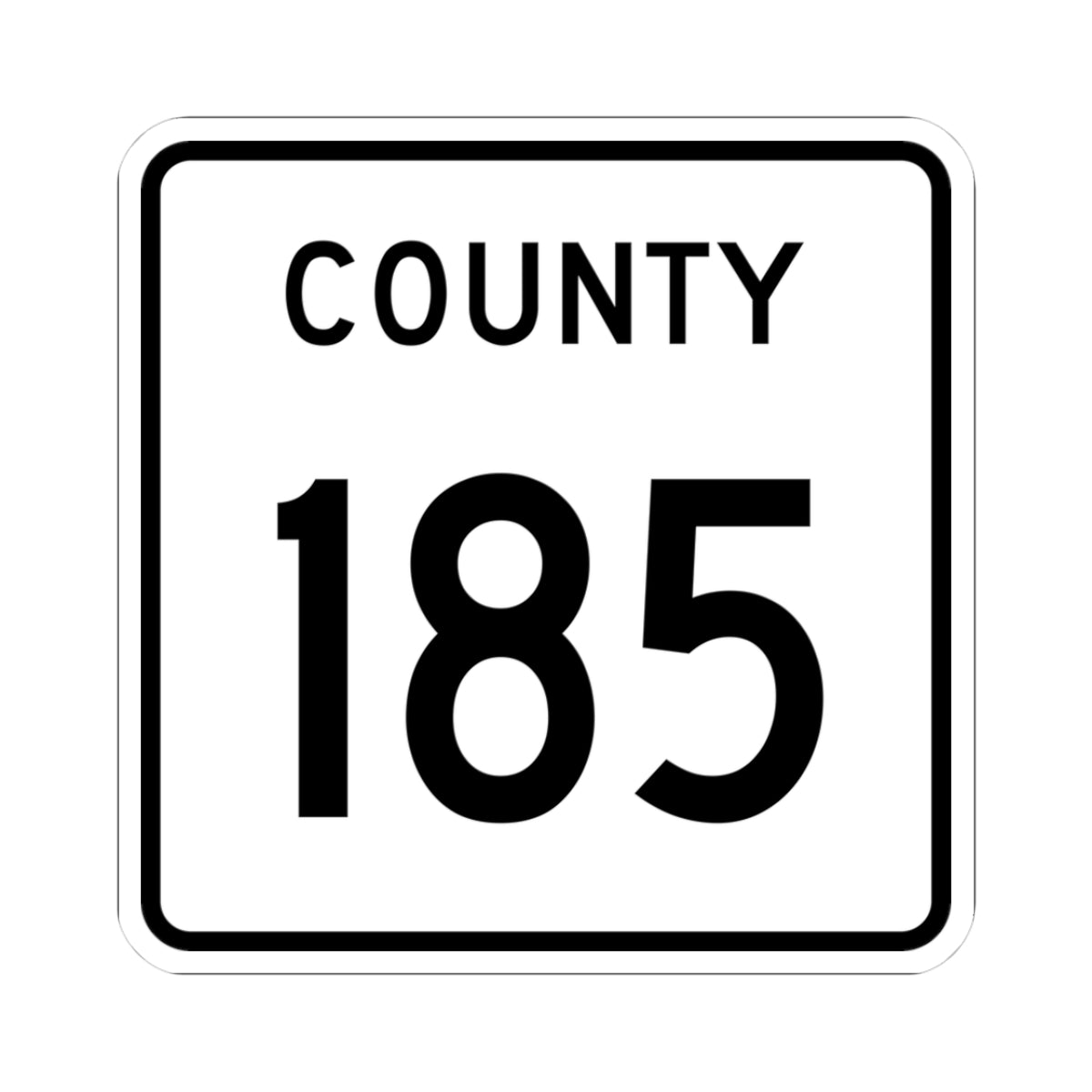 County 185 square (Minnesota) (Road Sign) STICKER Vinyl Kiss-Cut Decal