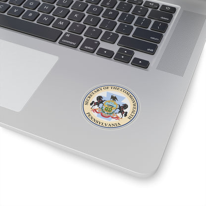 Seal of the Secretary of the Commonwealth of Pennsylvania - STICKER Vinyl Kiss-Cut Decal