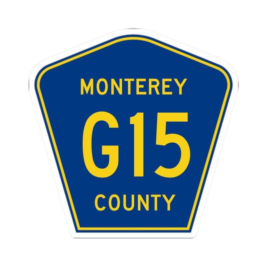 Monterey County G15 (California) (Road Sign) STICKER Vinyl Kiss-Cut Decal