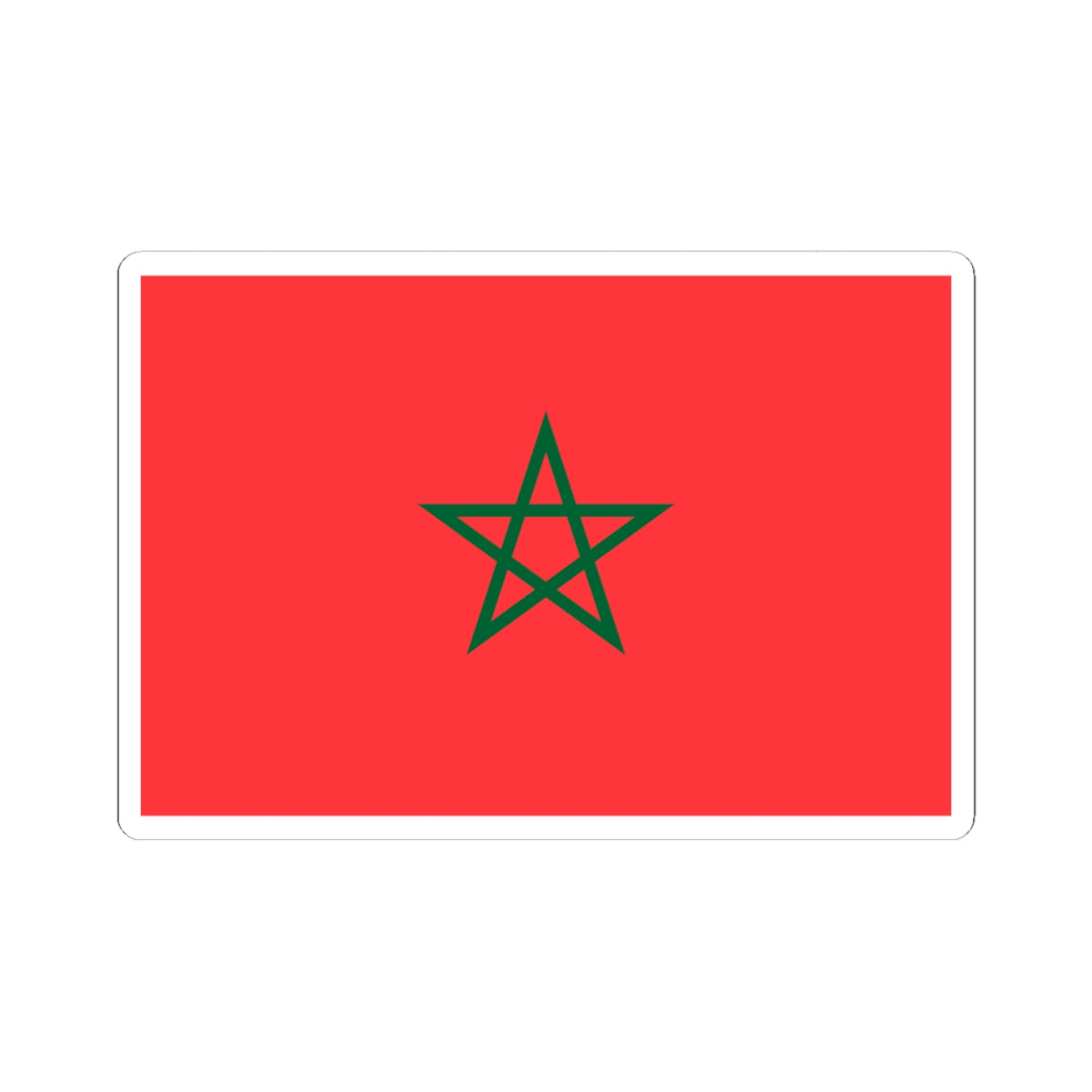 Flag of Morocco light red (Morocco) STICKER Vinyl Kiss-Cut Decal