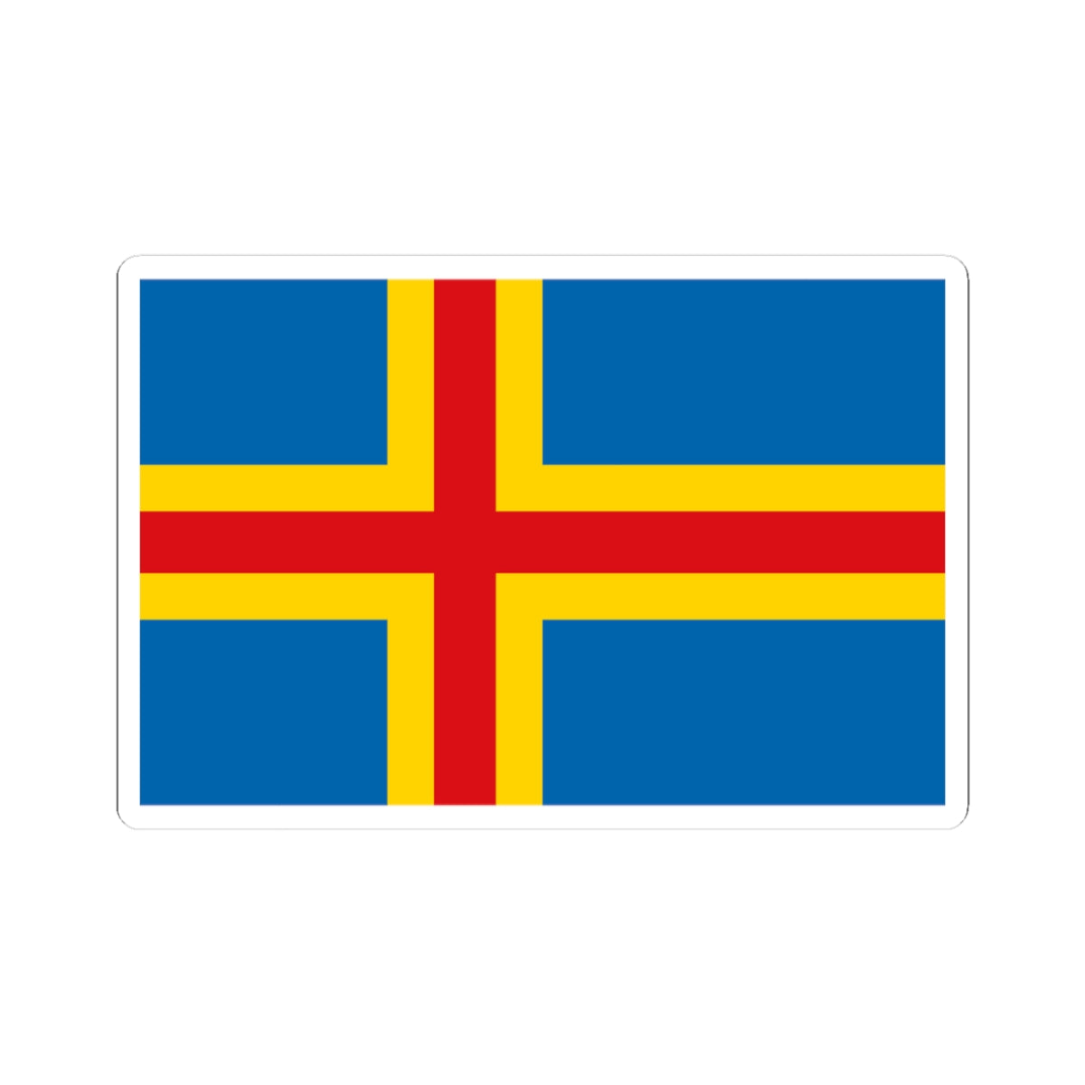 Flag of Åland (Finland) STICKER Vinyl Kiss-Cut Decal