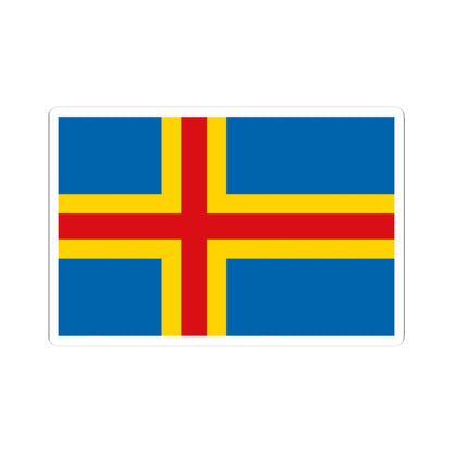 Flag of Åland (Finland) STICKER Vinyl Kiss-Cut Decal