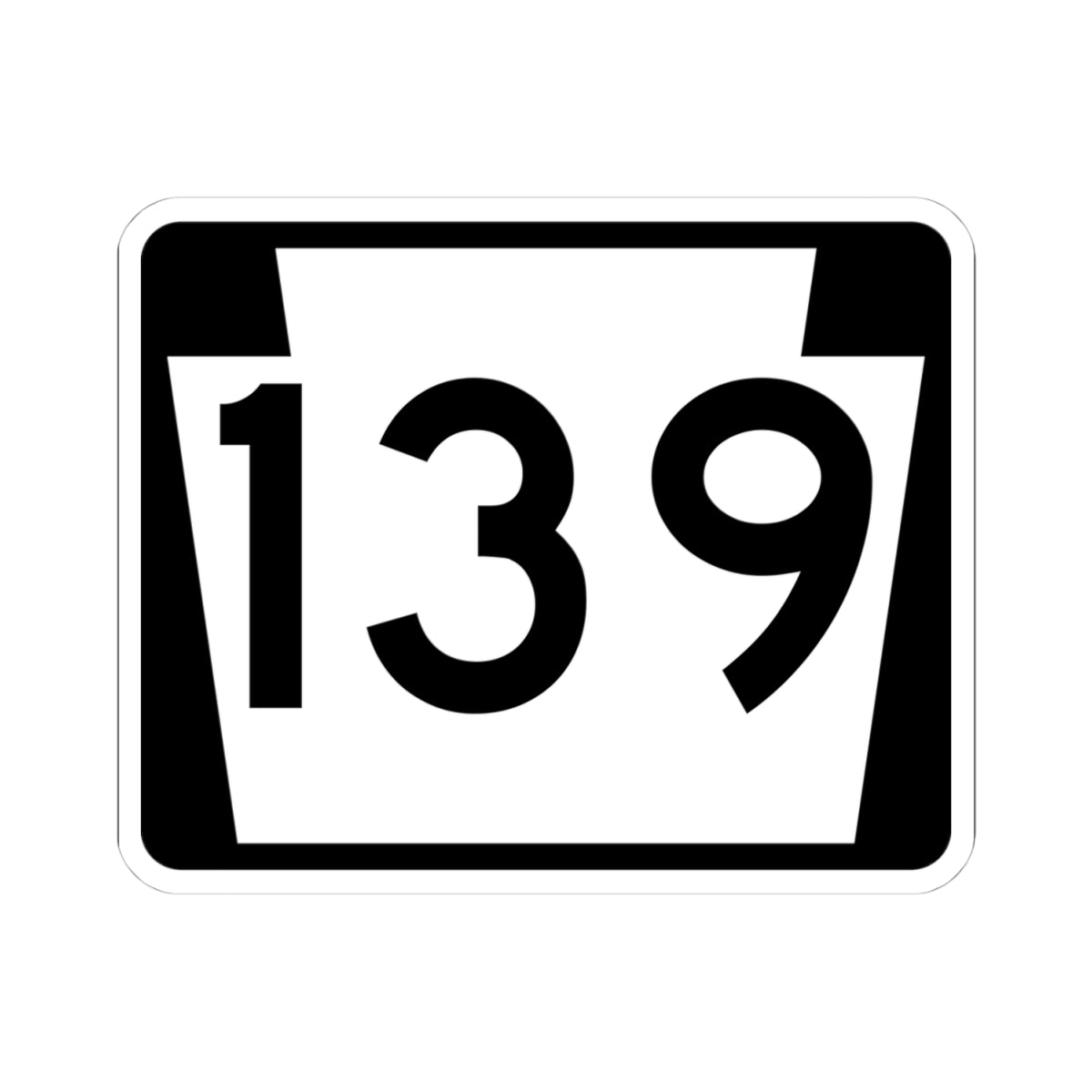 PA-139 (Pennsylvania) (Road Sign) STICKER Vinyl Kiss-Cut Decal