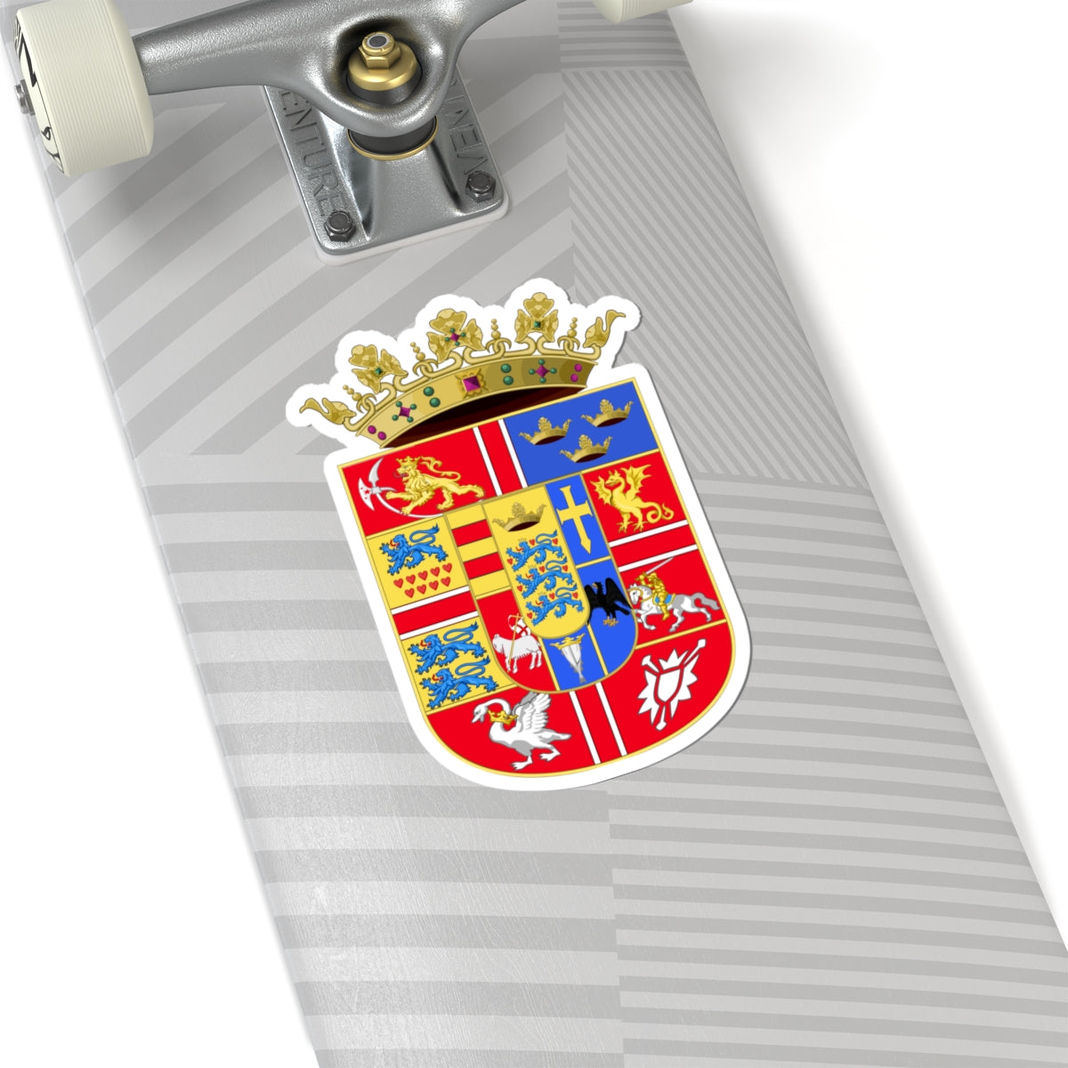 Armoiries Christian IV du Danemark (Denmark) (Coat of Arms) STICKER Vinyl Kiss-Cut Decal