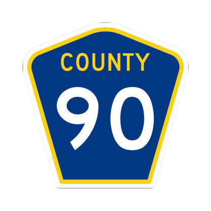 County 90 MN (Minnesota) (Road Sign) STICKER Vinyl Kiss-Cut Decal