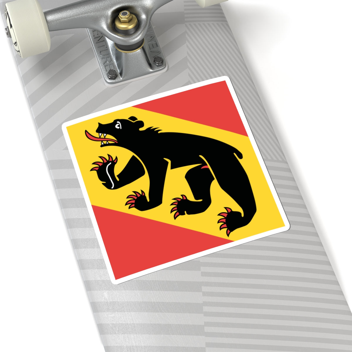 Flag of Canton of Bern (Switzerland) STICKER Vinyl Kiss-Cut Decal