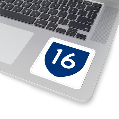 PR primary 16 (Puerto Rico) (Road Sign) STICKER Vinyl Kiss-Cut Decal