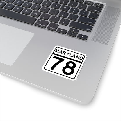 MD Route 78 (Maryland) (Road Sign) STICKER Vinyl Kiss-Cut Decal