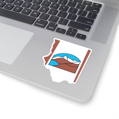 Flag map of Grise Fiord (Canada) STICKER Vinyl Kiss-Cut Decal