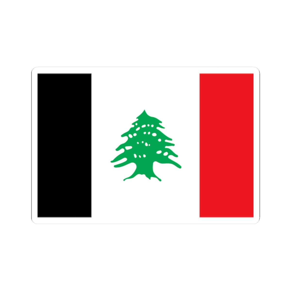 Union Party Lebanon flag (Lebanon) STICKER Vinyl Kiss-Cut Decal