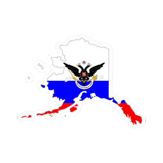 Flag-map of the Russian-American Company (Russia) STICKER Vinyl Kiss-Cut Decal