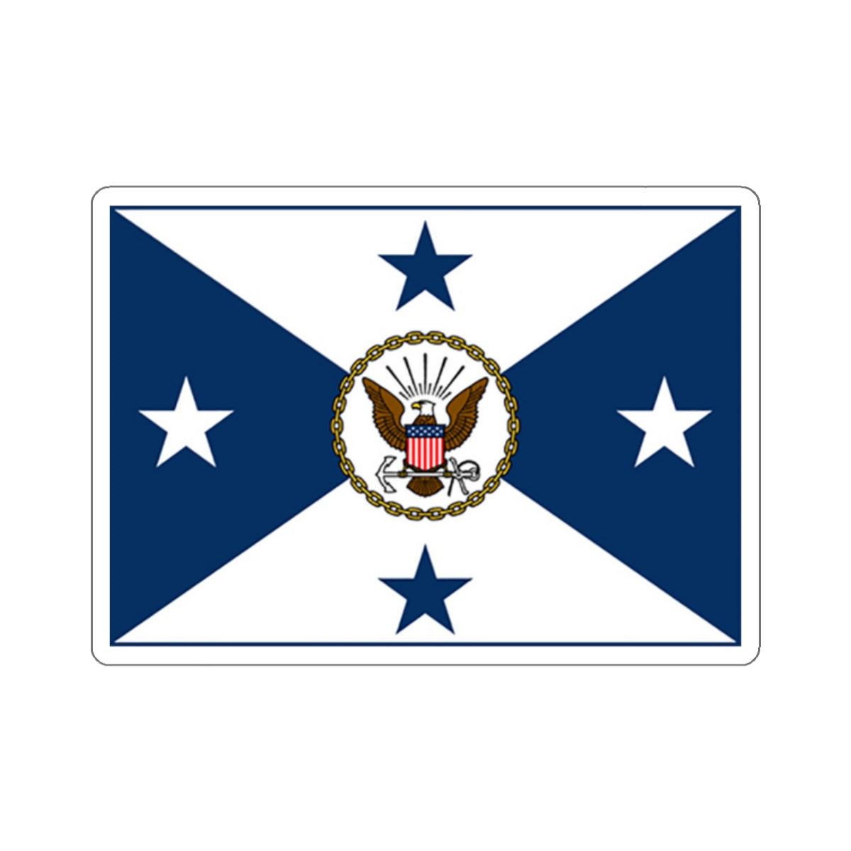 VCNO FLAG NO POLE (U.S. Navy) STICKER Vinyl Kiss-Cut Decal