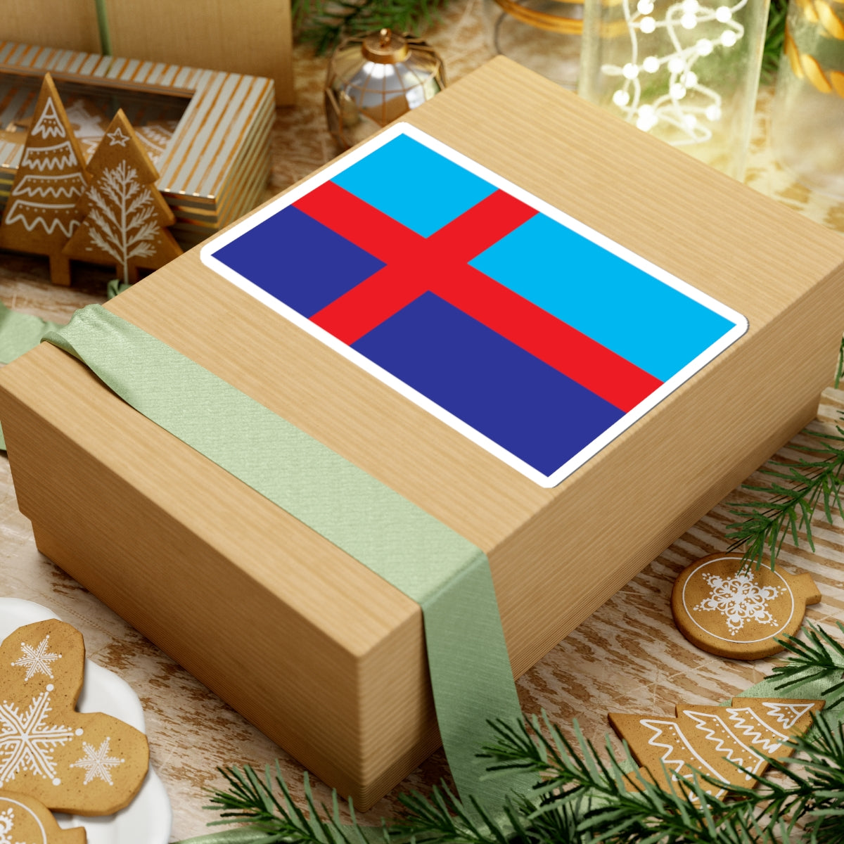 Flag of Bohuslan (Sweden) STICKER Vinyl Kiss-Cut Decal