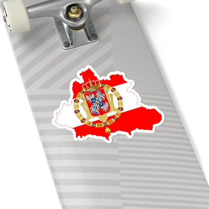 Flag-map of the PolishLithuanian Commonwealth (Poland) STICKER Vinyl Kiss-Cut Decal
