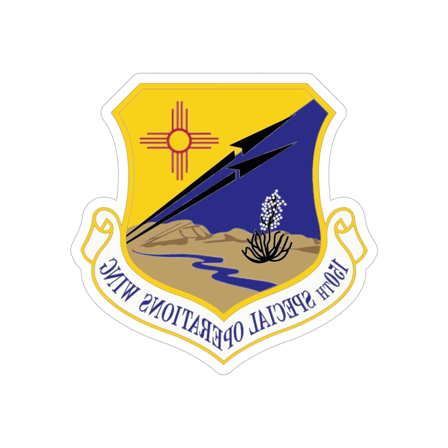 150th Special Operations Wing (U.S. Air Force) REVERSE PRINT Transparent STICKER-5" × 5"-The Sticker Space