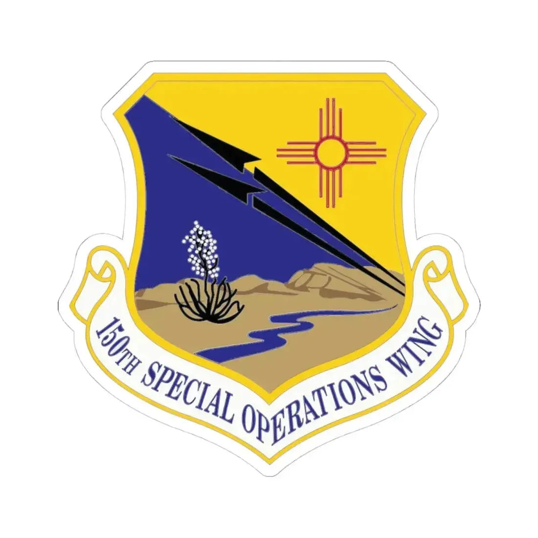 150th Special Operations Wing (U.S. Air Force) STICKER Vinyl Kiss-Cut Decal 4 Inch White - The Sticker Space
