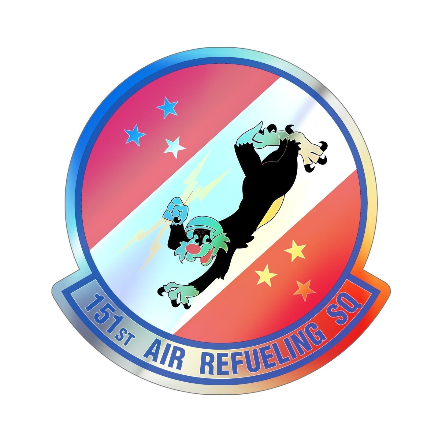 151 Air Refueling Squadron (U.S. Air Force) Holographic STICKER Die-Cut Vinyl Decal-6 Inch-The Sticker Space