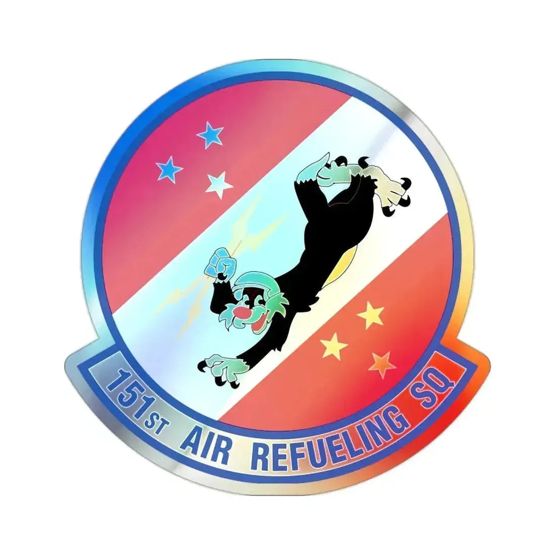 151 Air Refueling Squadron (U.S. Air Force) Holographic STICKER Die-Cut Vinyl Decal 2 Inch Holographic - The Sticker Space