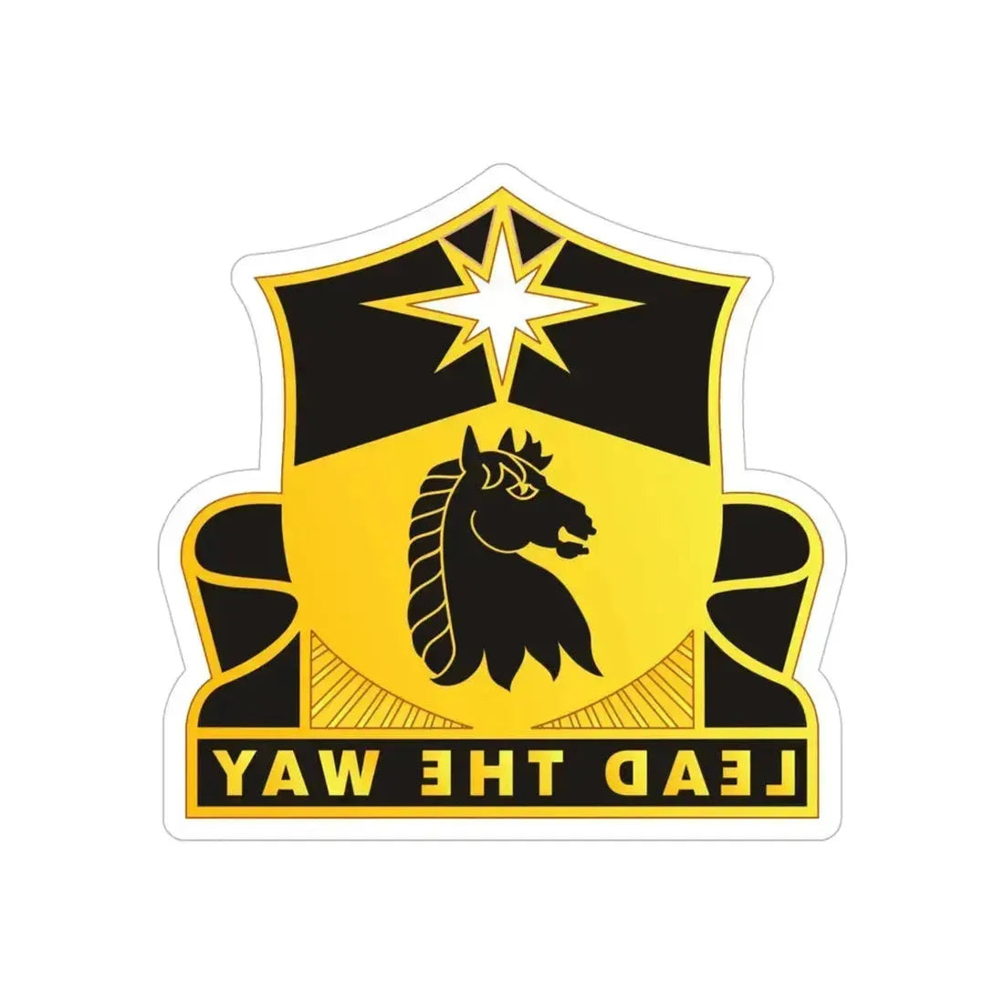 151 Cavalry Regiment (U.S. Army) REVERSE PRINT Transparent Die-Cut STICKER 5 Inch Die-Cut Transparent - The Sticker Space