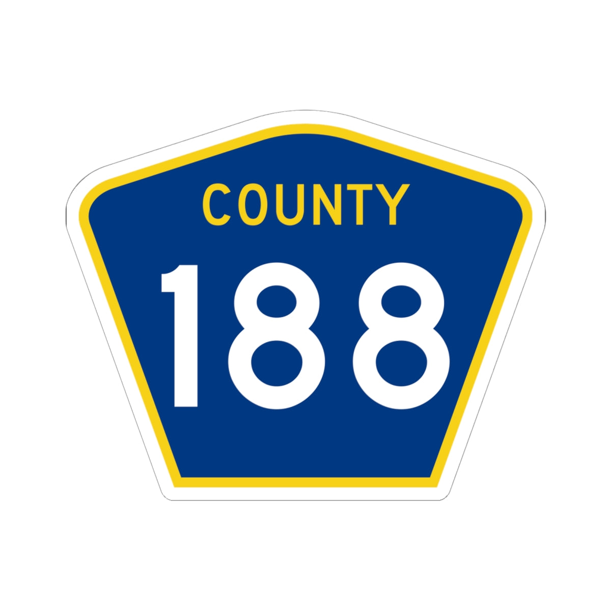 County 188 MN (Minnesota) (Road Sign) STICKER Vinyl Kiss-Cut Decal