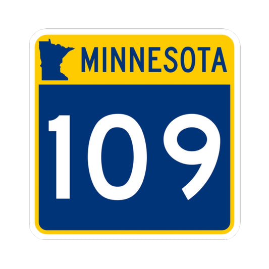 MN-109 (Minnesota) (Road Sign) STICKER Vinyl Kiss-Cut Decal