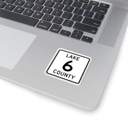 Lake County Route 6 MN (Minnesota) (Road Sign) STICKER Vinyl Kiss-Cut Decal