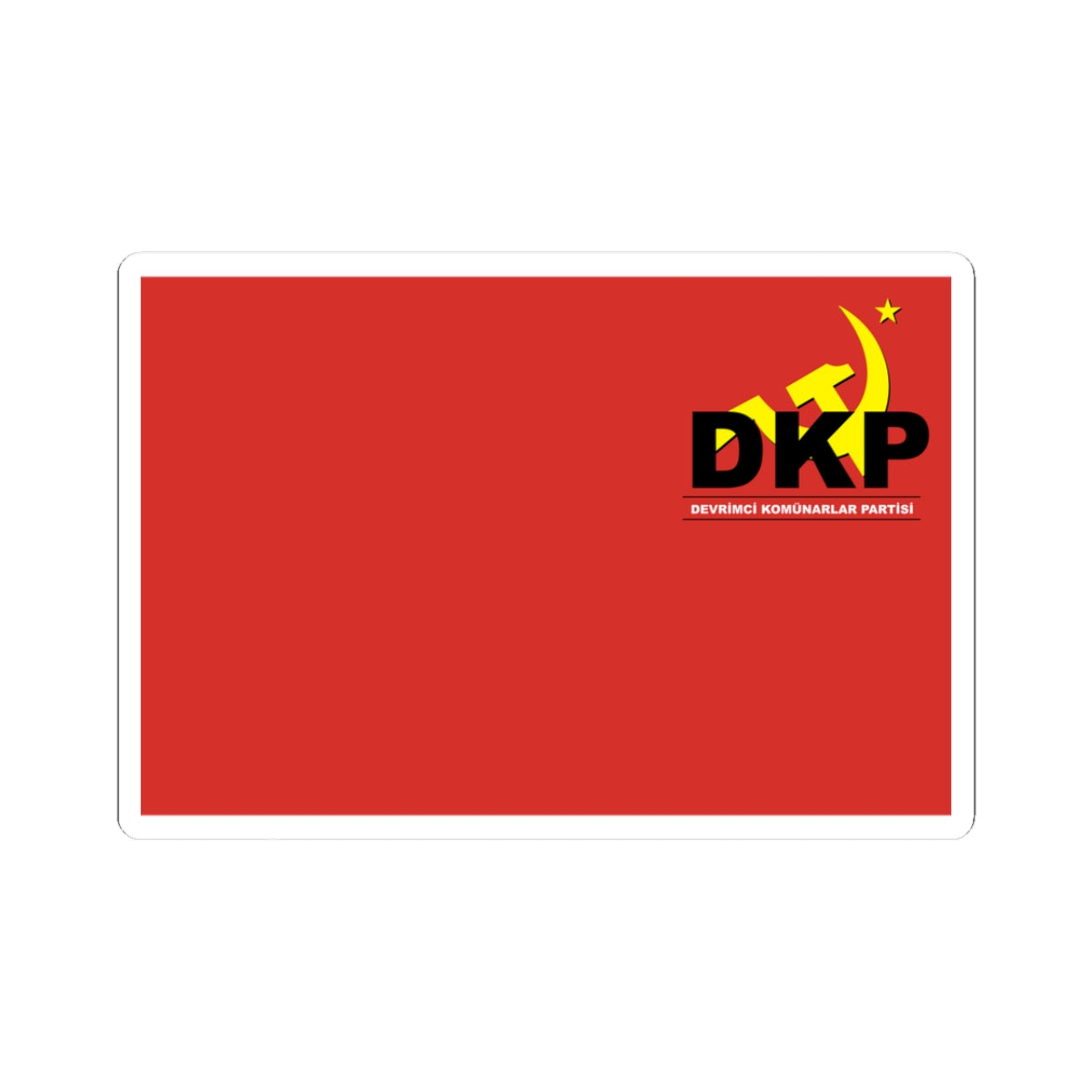 DKP-Rojava Flag (Syria) STICKER Vinyl Kiss-Cut Decal