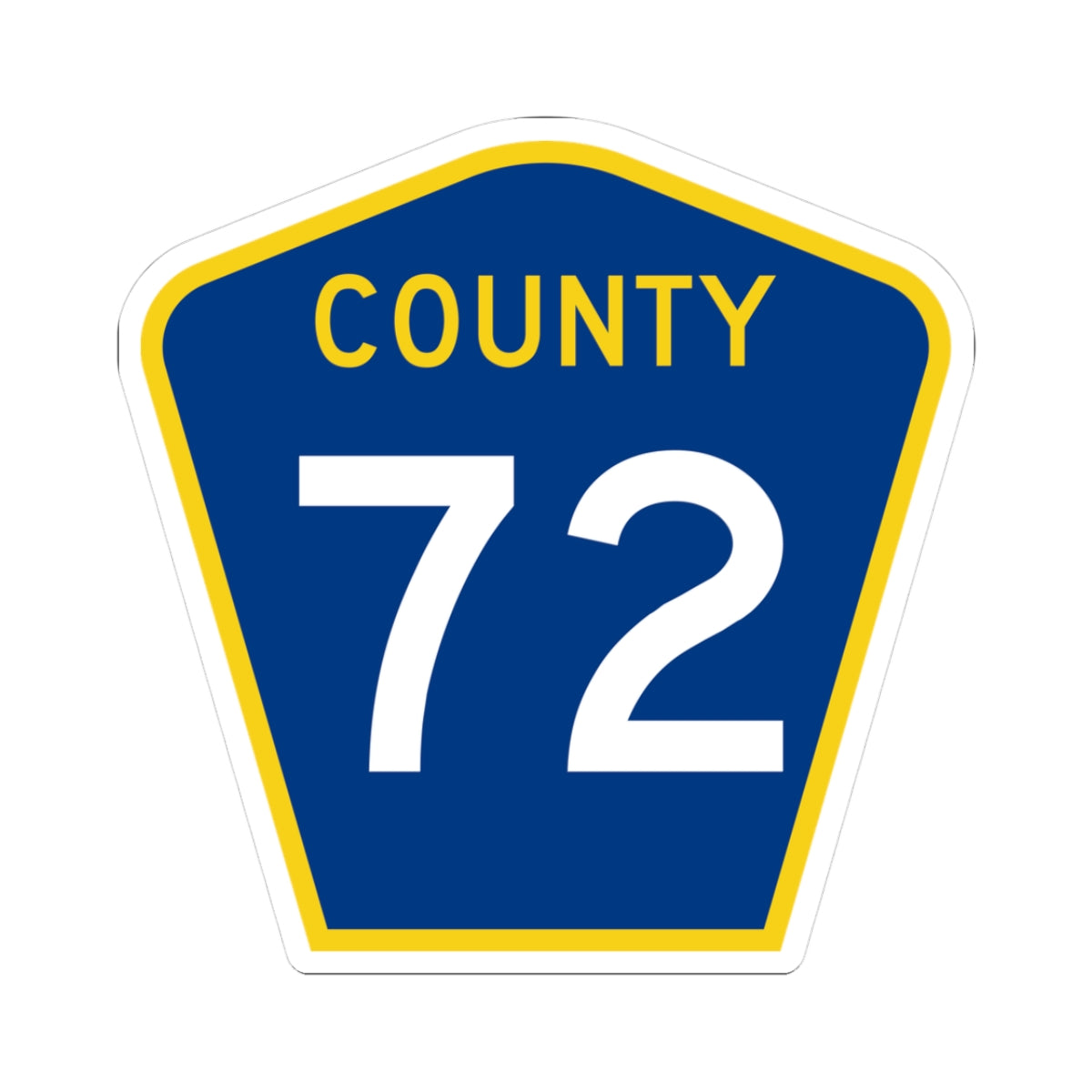 County 72 MN (Minnesota) (Road Sign) STICKER Vinyl Kiss-Cut Decal