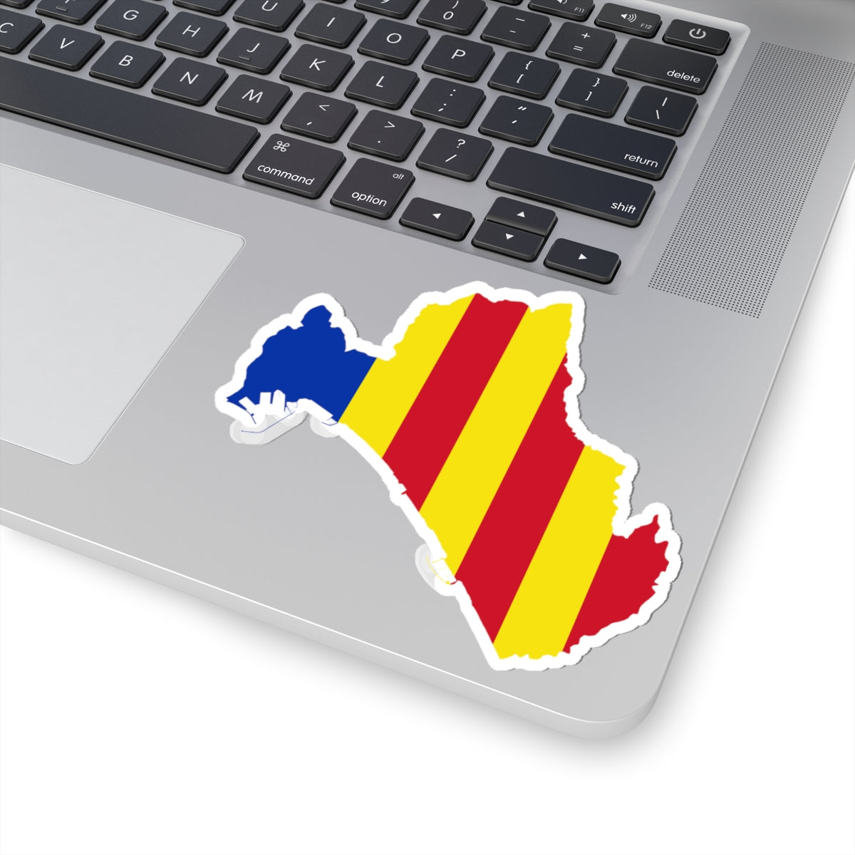 Flag map of Salerno (Italy) STICKER Vinyl Kiss-Cut Decal