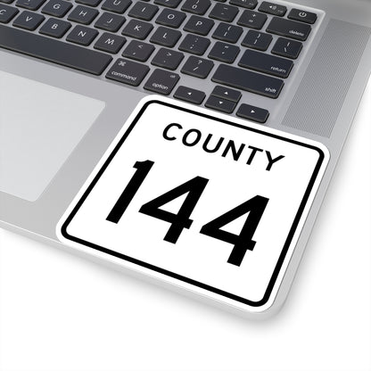 County 144 square (Minnesota) (Road Sign) STICKER Vinyl Kiss-Cut Decal