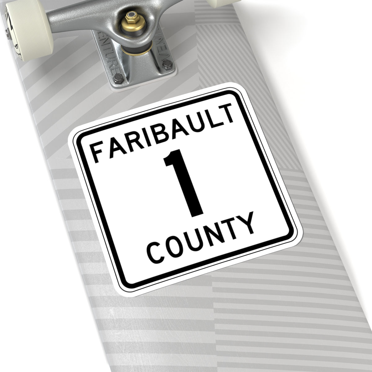 Faribault County Route 1 MN (Minnesota) (Road Sign) STICKER Vinyl Kiss-Cut Decal