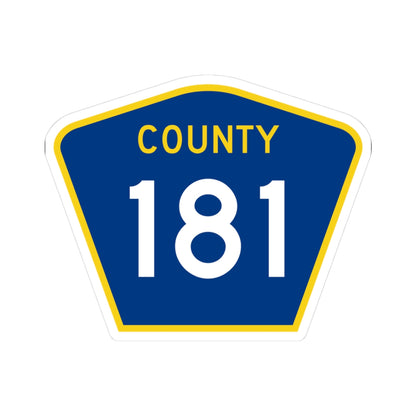 County 181 MN (Minnesota) (Road Sign) STICKER Vinyl Kiss-Cut Decal