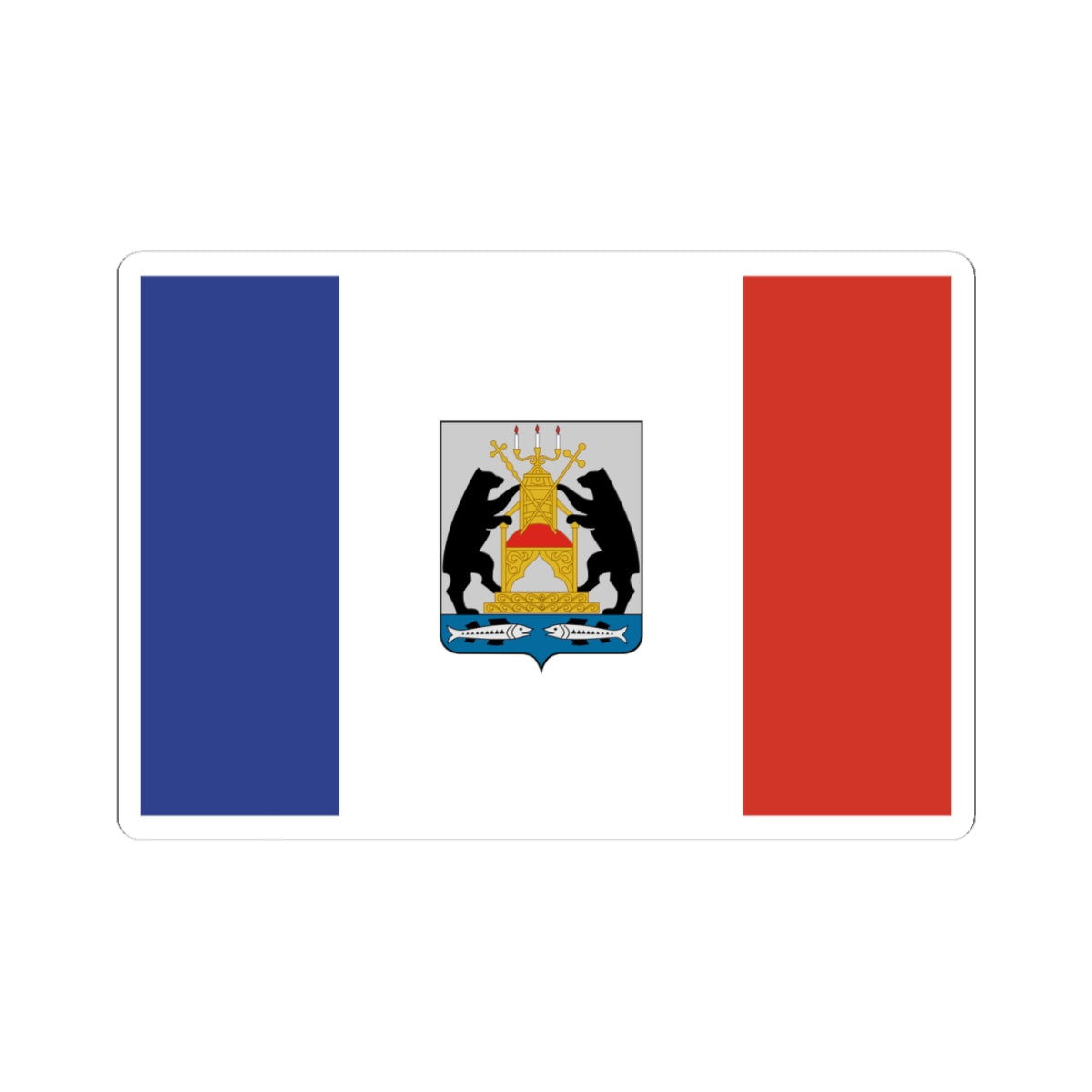 Flag of Novgorod Oblast (Russia) STICKER Vinyl Kiss-Cut Decal