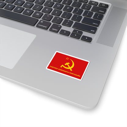 Flag of the Portuguese Communist Party (Portugal) STICKER Vinyl Kiss-Cut Decal