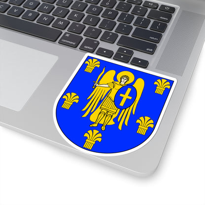 UKR Myronivka Raion COA (Ukraine) (Coat of Arms) STICKER Vinyl Kiss-Cut Decal