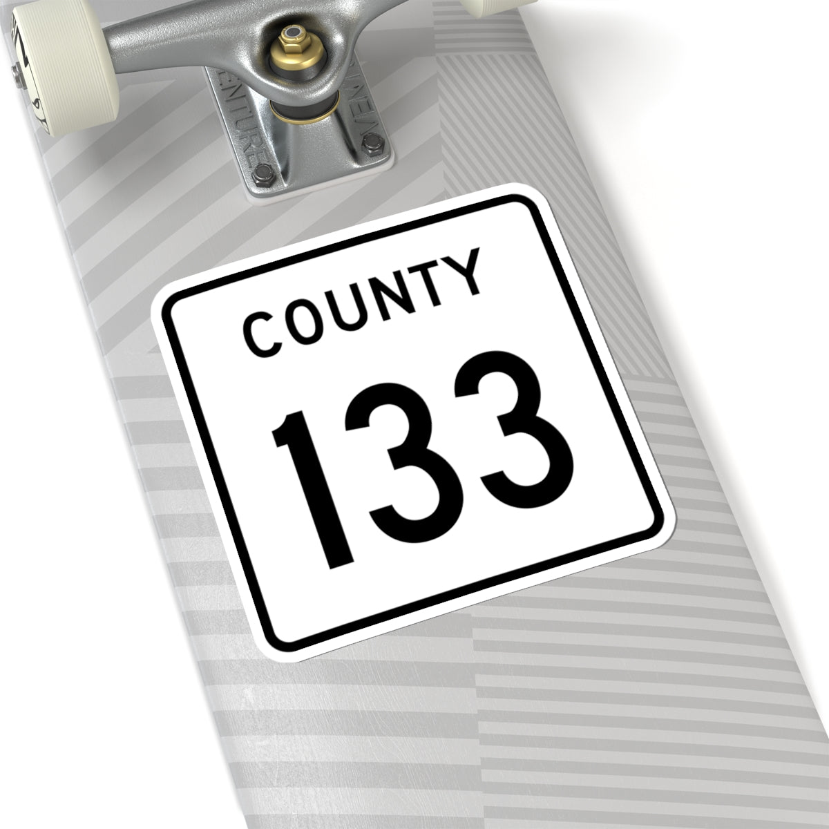 County 133 square (Minnesota) (Road Sign) STICKER Vinyl Kiss-Cut Decal
