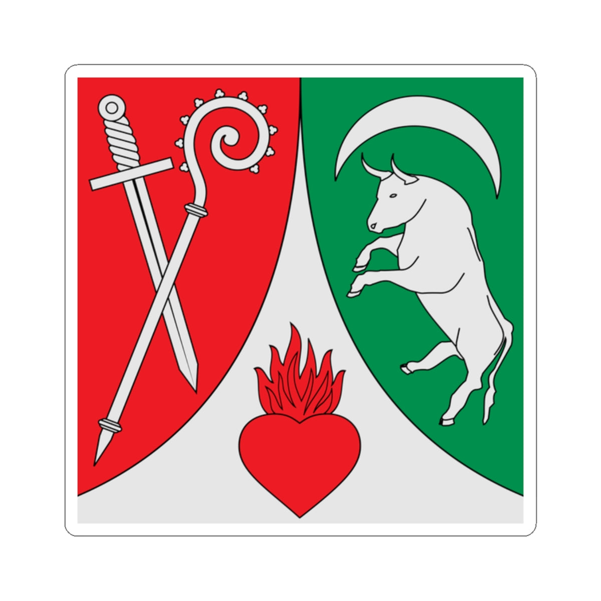 Flag of Jean-Marie Lovey (Switzerland) STICKER Vinyl Kiss-Cut Decal