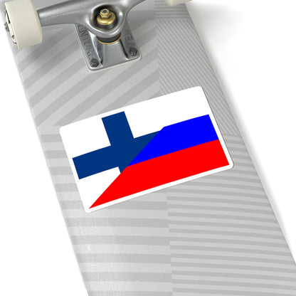 Flag of Finland and Russia (Finland) STICKER Vinyl Kiss-Cut Decal