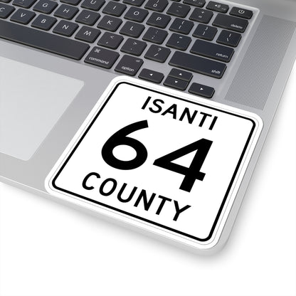 Isanti County 64 MN (Minnesota) (Road Sign) STICKER Vinyl Kiss-Cut Decal