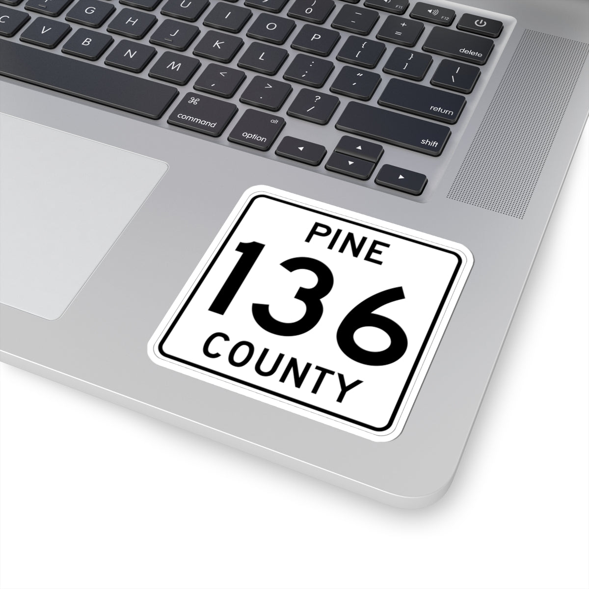Pine County Route 136 MN (Minnesota) (Road Sign) STICKER Vinyl Kiss-Cut Decal