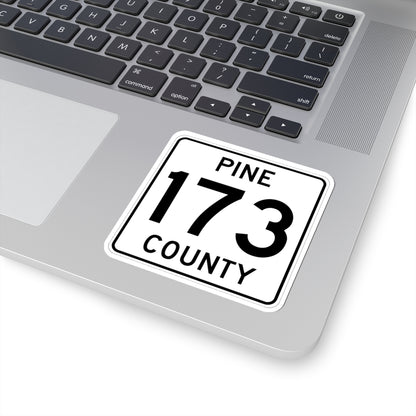 Pine County Route 173 MN (Minnesota) (Road Sign) STICKER Vinyl Kiss-Cut Decal