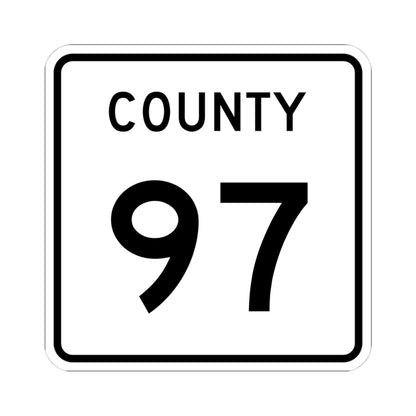 County 97 square (Minnesota) (Road Sign) STICKER Vinyl Kiss-Cut Decal