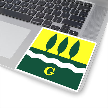 CHE Grunau ZH Flag (Switzerland) STICKER Vinyl Kiss-Cut Decal