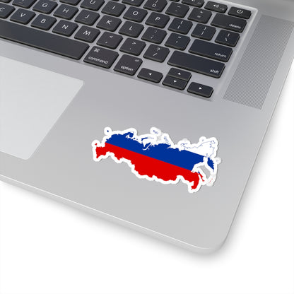 Flag map of Russia 2014-2022 (Russia) STICKER Vinyl Kiss-Cut Decal