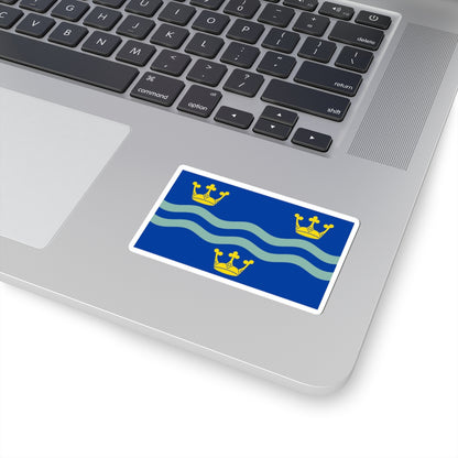 Cambridgeshire Flag (England) STICKER Vinyl Kiss-Cut Decal
