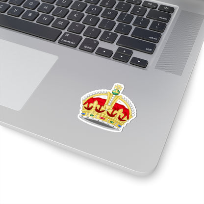 1901 pattern Tudor Crown original colours 3D (United Kingdom) (Coat of Arms) STICKER Vinyl Kiss-Cut Decal