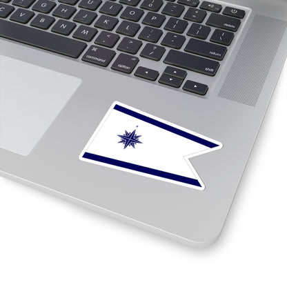 Standard of the Japan Coast Guard Commandant-bordered (Japan) STICKER Vinyl Kiss-Cut Decal