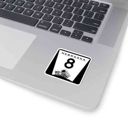 N-8 (Nebraska) (Road Sign) STICKER Vinyl Kiss-Cut Decal