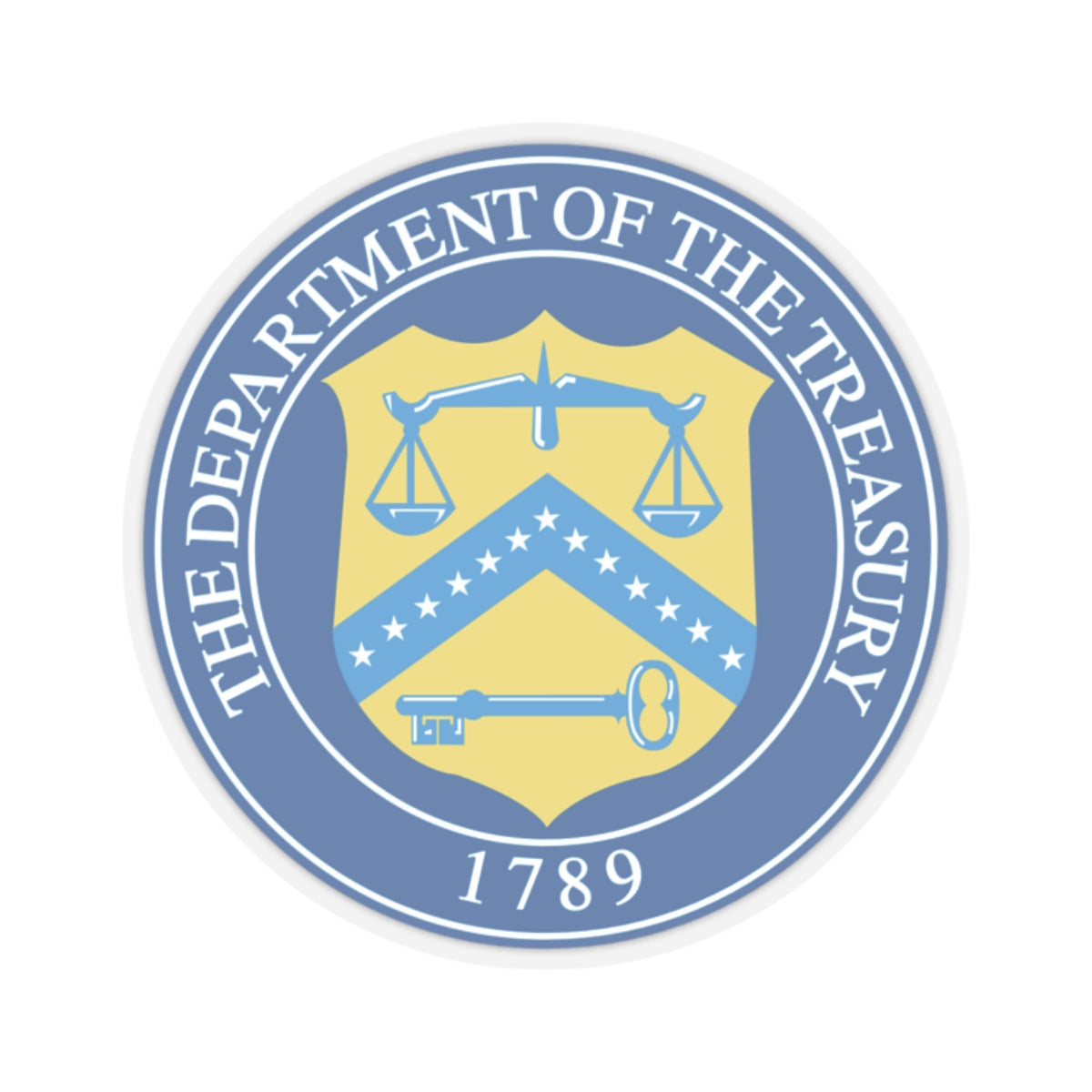 Seal of the United States Department of the Treasury - STICKER Vinyl Kiss-Cut Decal